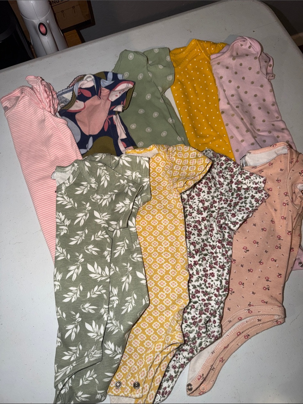 Nicole Miller Kids One-Piece Bodysuit Lot in Green, Yellow, Pink, Peach, Navy